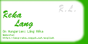 reka lang business card